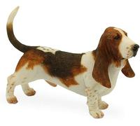 asdchZen Basset Hounds Simulation Dog Model Sculpture Crafts Decoration Car Decoration Collection Car Decoration Animal Garden Lawn House Art Statue Sculpture Outdoor Statue