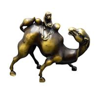 asdchZen Brass Camel Tabletop Figurine,Monkey Statue, Office Study Decorative Ornament, Bronze Animal Sculpture Craft Collection