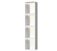 asdchZen Built-In Stainless Steel Bathroom Shower Niche Caddies,Metal Shower Storage Cabinets,Toilet Paper Holders With Led Light For Background Wall Hotel Kitchen,White,28X120X12.5cm,11X47X5i