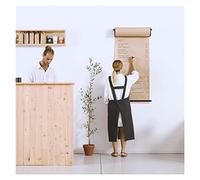 asdchZen Cafe Bar Kraftpaper Roll Dispenser Cutter For Daily Menu, Wall Mount Kitchen Bulletin Board Papers For Chores Shopping To-Do Lists/Kid Drawing,Black,97cm/38.1in