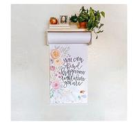 asdchZen Cafe Bar Paper Dispenser And Cutter For Daily Menu/Grocery List/Kids Drawing, Wall Mount Wrapping Paper Holder/Note Paper Roll Bracket,Style 3,40cm/15.7in Wide