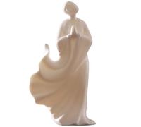 asdchZen Ceramic Buddha Statue, White Porcelain Zen Monk Figurine, Praying Buddha Asian Garden Statue Home Decor Accessories