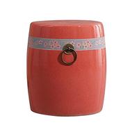 asdchZen Ceramic Garden Stools,Gardening Stool, Ceramic Round Drum Stool, Embroidered Pier Piano Stool, Retro Ceramic Ornaments, New Chinese Style Colored Porcelain Pier.,E-One Size