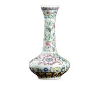 asdchZen China Style Decorative Vase, Three-Dimensional Bas-Relief, Enamel Intertwining Flowers Classic Ceramic Vases For Art Home Decoration, Chinese Retro Porcelain Ceramic Vase
