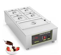 asdchZen Chocolate Melting Pot, Electric Chocolate Tempering Machine, Automatic Temperature Control, Suitable For Restaurants, Cake Shops,6 Grid,5 grid