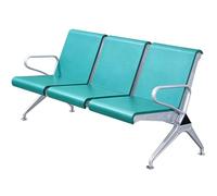 asdchZen Comfortable 3-Seat Waiting Room Bench With Armrests Sturdy Office Chairs For Conference Rooms Green Lounge Seating Perfect For Airports And Offices