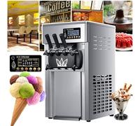 asdchZen Commercial Ice Cream Maker, High-Capacity Stainless Steel Dessert Machine With Lcd Display & Shortage Alert For Coffee Shops, Multi-Flavor