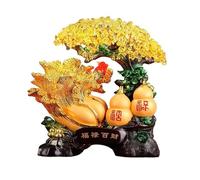 asdchZen Cystal Tree Crystal Money Tree Gem Tree Feng Shui Statues For Wealth Home Office Decor - Spiritual Crystal Tree Ornament Crystal Money Tree,Green,Gold