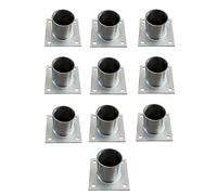 asdchZen Deck Post Base Cover Round, Stainless Steel Floor Flange Anchor Base With Screws For Railing, Veranda, Balcony And Garden, Outdoor Mailbox Post Bracket,10 Pcs,Dia 190mm(7.5 in)