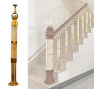 asdchZen Deck Railing Post, Modern Balusters Round For Staircase Interior With Adjustable Connector, Luxurious Hotel Restaurant Mall Bars Commercial Guardrail,Style,1,H 85cm/33.5 in