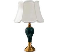 asdchZen Desk Lighting Ceramic Table Lamp 4 Switch Types Desk Lamp Fashion Creative Fabric Shades Desk Light Creative Decoration Elegant Work Lamp-C-Touch,B-Remote Control