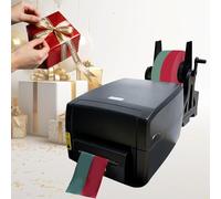 asdchZen DIY Satin Ribbon Printer with Spool Holder,Multi-Language Thermal Ribbon Printing Machine,150mm/s Speed,for Wrapping (Double Row)