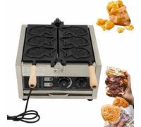 asdchZen Electric Machine,1400W 3Pcs Non-Stick Japanese Fish Waffle Iron Double-Sided Heating 180°Flip Waffle Maker