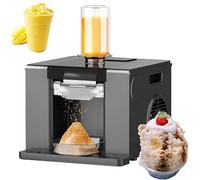 asdchZen Electric Snowflake Ice Crusher - Automatic Shaved Ice Machine With Removable Tray For Food Trucks And Restaurants,Black
