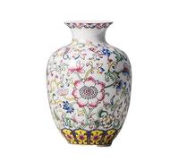 asdchZen Enamel Ceramic Vase,Chinoiserie Vase For Flowers, Unique Vase, Decorative Vase For Pampas Grass, Living Room, Bedroom,G