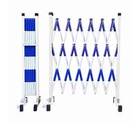 asdchZen Expandable Mobile Barricade, Industrial Retractable Traffic Barrier Gate With Casters, Flexible Safety Driveway Fence For Outdoor Building Sites Schools,Blue,3.9x6.6in/1.2x2m