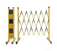 asdchZen Expandable Mobile Barricade, Industrial Retractable Traffic Barrier Gate With Casters, Flexible Safety Driveway Fence For Outdoor Building Sites Schools,Yellow,3.9x26.2in/1.2x8m