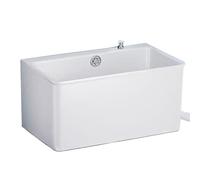 asdchZen Freestanding Utility Sink,Slop Sinks,Plastic Mop Sink, Large-Capacity Deepening Floor-Standing Sink, Multipurpose Laundry Tub, One-Click Drainage,White-65X3 5X39Cm,White-48x3 5x39cm