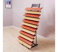 asdchZen Freestanding Wooden Floor Sample Holder, Large Capacity Bulk Display Rack For Trade Shows, Multifunctional Plaque Storage Solution.12 pieces