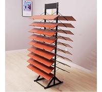 asdchZen Freestanding Wooden Floor Sample Holder, Large Capacity Bulk Display Rack For Trade Shows, Multifunctional Plaque Storage Solution.18 pieces