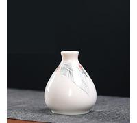 asdchZen Hand Painted Ceramic Vase For Home Decor, Artistic Vase Small Flowers, For Home Decor Small Bud Decorative Floral Vase,D