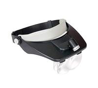 asdchZen Head Mounted Magnifier 1.2X 1.8X 2.5X 3.5X Hands Free Illuminated Glass With Led Lights Old Man Reading Mobile Phone Circuit Board Repair Hd