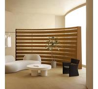 asdchZen Hollowout Paper Room Divider Indoor Partition Wall Folding Privacy Screens Paper Retractable Room Divider Folding Paper Room Divider Paper Portable Room Dividers Partitio,Brown-500-600cm
