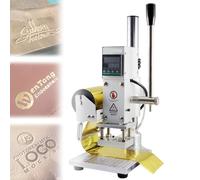 asdchZen Hot Foil Stamping Machine,Leather Embossing Machine,Bronzing Machine with Digital Display,Manual Wood Stamp Embosser Tool Set (Hot press board:10x13cm)