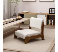 asdchZen Japanese Floor Chair With Back Support For Meditation Yoga And Tatami Legless Stool With Solid Wood Back,Color9,45 * 48 * 36cm