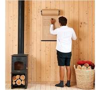 asdchZen Kraft Wall Mounted Dispenser And Cutter, Hanging Note Roll Display For Writing Notes/Grocery Lists/Children'S Drawings,One Color,37cm/14.6inch wide