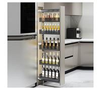 asdchZen Large Capacity Pull Out Cabinet Organizer,Adjustable Spacing Pantry Storage Basket,High Cabinet Pull-Out Storage Rack,For Narrow And High Gaps,250x340x5tier