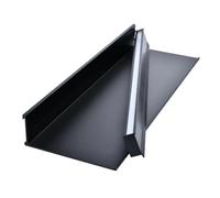 asdchZen Led Floating Display Shelf With Built-In Illuminated Light - Metal Wall Mounted Bookshelf With Transformer, Lighted Wall Decor And Display Stand,Black,1PCS,120x20cm