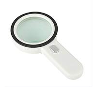 asdchZen Magnifying Glass 30X 12LED Lights 105MM Super High Clarity Lightweight Handheld Magnifier for Reading Maps - Jeweler Watch Repair Loupe
