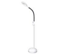 asdchZen Magnifying Glass,5X Led Magnifying Floor Lamp - Daylight Bright Full Spectrum Lighted Glass Lens - Height Adjustable Gooseneck Standing Light - For Reading Task Craft Lighting