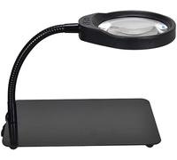 asdchZen Magnifying Glass,Screen 10 Times The Desktop Magnifying Lamp,Children The Elderly Reading,Check Circuit Boards,Mobile Phones,Watches Repair,Work Lamp,With Led Lights With Led,Blue,red
