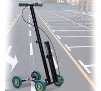 asdchZen Manual Push Tape Marking Machine, Lane Marking Applicator Road Marking Machine, Straight, Arc, And Round Can Be Adjustable, For Schools, Sports Surfaces, Factory Marking Works