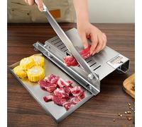 asdchZen Meat Chopper, Manual Bone Cutter, Stainless Steel Food Slicer For Fish, Chicken, Beef, Frozen Meat & Vegetables, Home And Commercial Use