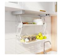 asdchZen Metal Spice,Storage Rack,Pull Out Spice Rack, 26.7 Inch Pull Down Shelf, Pull Down Shelf Cabinet Organizer,Small Wall-Mounted Cabinet For Over The Stove, Kitchen,One Colo