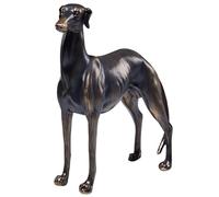 asdchZen Miniature Resin Standing Dog Figurine, Simulation Animal Garden Statues Vintage Tabletop Cute Puppy Sculpture