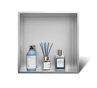 asdchZen Modern Recessed Shower Shelf,No Tile Needed Easy To Install,Recessed Shower Shelf Modern And Elegant,For Bathroom,Living Room,Bedroom,Black,Silver