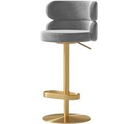 asdchZen Modern Swivel Bar Stool With Backrest Adjustable Height Counter Stools For Kitchen And Home Bar 360° Rotation Comfortable Dining Chair With Footrest,C