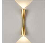 asdchZen Outdoor Wall Light Fixture Interior Long Led Wall Sconce Up Down D Wall Lamp Optical Lens Shade, Aluminum Home Decor Fixture 3000K 6W Hallway Porch Living Room Sconces,24cm