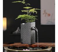 asdchZen Pond Spitters for Small Ponds, Fish Tank Automatic Circulation Water Landscaping Ornaments, Garden Decor for Koi Pond, with Water Pump and Hose,Black-10 * 4.5 * 12cm