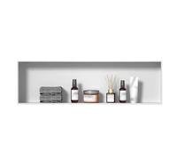 asdchZen Recessed Shower Bathroom Niche,Recessed Shelf Organizer For Shower Carts,Stainless Steel For Bathroom/Storage/Shampoo/Toiletries,White,36.2x12.5x4.9in