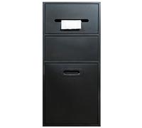 asdchZen Rectangle Recessed Shower Shelves Niche,Water Proof Bathroom Toilet Paper Holders,Storage Cabinets With Door For Kitchen Bath Fixtures,Black,30X67X14cm,12X26X5.5in