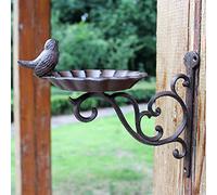 asdchZen Retro Cast Iron Crafts Hook Garden Hanging Basket Bird Food Basin Decorative Sculpture
