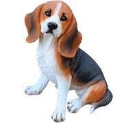 asdchZen Sculpture Garden Statue Dog Statues, Simulation Beagles Sculpture, Outdoor Waterproof Animal Figurines Decor For Patio Lawn Yard Ornaments