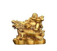 asdchZen Shelf Decor Chinese All Copper Buddha Ornament Sitting Dragon Turtle Laughing Buddha Home Store Office Car Desktop Decor Decorations For Office
