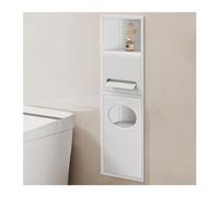 asdchZen Shower Niche,Stainless Steel Embedded Wet Room Alcove,Shampoo Toiletry Toilet Paper Waterproof Storage Shower Organiser,Home Bedroom Kitchen Bathroom Shelves,White,63x20x13.5CM/24.81x7.8
