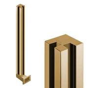 asdchZen Side Mount Glass Railing Post Clamps 24In 28In 30In 36In 44In 48In, Indoor Hallway Stairs Outdoor Balcony Deck Home Villas Glass Fence Balusters Columns,Gold Corner Post,24 in/61 cm